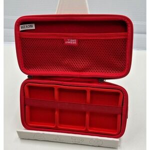 Hermitshell Red Triple Hard Drive Case with Strap and Pockets